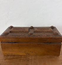 Load image into Gallery viewer, Rare Victorian Oak Double-Slot Church Alms &amp; Merchant’s Till Box – Circa 1890
