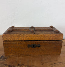 Load image into Gallery viewer, Rare Victorian Oak Double-Slot Church Alms &amp; Merchant’s Till Box – Circa 1890
