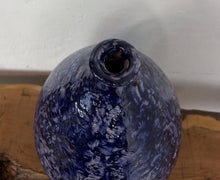 Load image into Gallery viewer, Vintage Mid-Century Studio Art Pottery Cobalt Blue Textured Glaze Teardrop Vase
