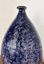 Load image into Gallery viewer, Vintage Mid-Century Studio Art Pottery Cobalt Blue Textured Glaze Teardrop Vase
