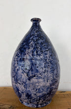 Load image into Gallery viewer, Vintage Mid-Century Studio Art Pottery Cobalt Blue Textured Glaze Teardrop Vase
