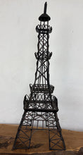 Load image into Gallery viewer, Large Handmade Black Metal Wire Eiffel Tower Sculpture - Vintage Paris Tabletop Decor &amp; Centerpiece
