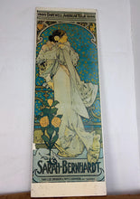 Load image into Gallery viewer, Vintage Alphonse Mucha Art Nouveau Lithograph On Board – Sarah Bernhardt (c. 1930s) French Picture
