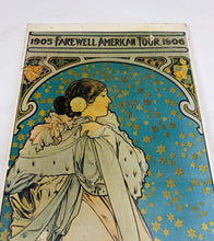 Load image into Gallery viewer, Vintage Alphonse Mucha Art Nouveau Lithograph On Board – Sarah Bernhardt (c. 1930s) French Picture

