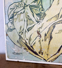 Load image into Gallery viewer, Stunning 1930’s Vintage Alphonse Mucha "Leslie Carter" Art Nouveau Lithograph Poster
