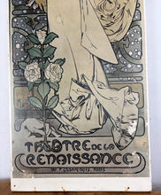 Load image into Gallery viewer, Rare 1930s Vintage Alphonse Mucha La Dame aux Camélias Lithograph Poster, Art Nouveau
