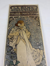 Load image into Gallery viewer, Rare 1930s Vintage Alphonse Mucha La Dame aux Camélias Lithograph Poster, Art Nouveau
