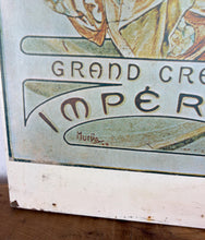 Load image into Gallery viewer, Vintage 1930s Art Nouveau, Moët &amp; Chandon "Grand Crémant Impérial" Mucha Advertising Sign
