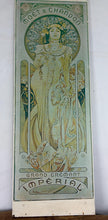 Load image into Gallery viewer, Vintage 1930s Art Nouveau, Moët &amp; Chandon "Grand Crémant Impérial"  Mucha Advertising Sign
