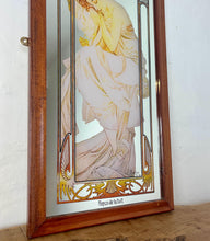 Load image into Gallery viewer, Wonderful Vintage Mucha Art Nouveau Repos De La Nuit Mirror, Glamorous Lady Picture, Wall Artwork, Collectibles Advertising Piece
