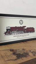 Load and play video in Gallery viewer, Vintage London, Midland and Scottish Railway, train advertising mirror, Royal Scot, collectable, picture, transport, steam locomotives
