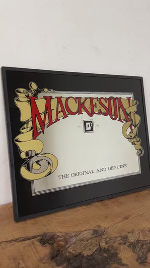 Mackeson vintage brewery mirror, advertising pub sign, collectible piece, bar decor