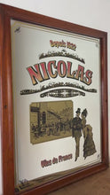 Load and play video in Gallery viewer, Vintage Nicolas Vins De France advertising mirror, wine picture, Victorian style wall art, french wine retailer, Paris store
