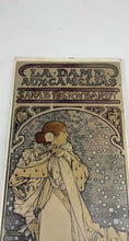 Load and play video in Gallery viewer, Rare 1930s Vintage Alphonse Mucha La Dame aux Camélias Lithograph Poster, Art Nouveau
