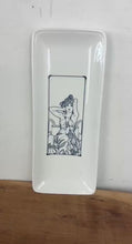 Load and play video in Gallery viewer, Vintage Mid-Century Ring Dish, Porcelain Tray featuring Alphonse Mucha’s "Amethyst"
