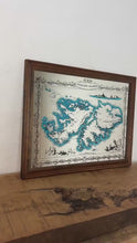 Load and play video in Gallery viewer, The Falkland Island  vintage map mirror, World geography, history wall art, picture, nature, animals, map by J Rapkin
