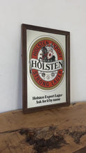 Load and play video in Gallery viewer, Holsten export vintage mirror, German lager beer sign, brewery collectables advertising piece, pub mirror, vintage breweriana
