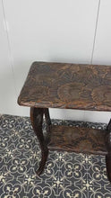 Load and play video in Gallery viewer, Antique Japanese Hand Carved Two Tier Side Table For Liberty and Co ( circa 1900 )
