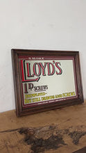 Load and play video in Gallery viewer, Lloyds Screws tobacco advertising  mirror, smoking memorabilia, english brand, wall art, collectibles piece
