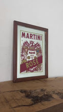 Load and play video in Gallery viewer, Beautiful Martini rose vintage advertising mirror, art deco sign, Italian liquor, drinks and spirit collectibles, picture wall art,
