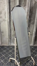 Load and play video in Gallery viewer, 1930s Art Deco Cheval Mirror, Industrial Function, Vintage Charm, Jazz Era
