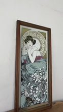 Load and play video in Gallery viewer, Alphonse Mucha - Topaz, artist mirror, art nouveau, lithograph picture, vintage style, beautiful sign, interior design, home accents
