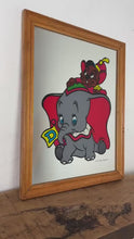 Load and play video in Gallery viewer, Vintage Dumbo film and movie mirror, cute elephant animation, collectibles, children&#39;s book advertising, kids&#39; bedroom wall decor

