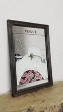 Load and play video in Gallery viewer, Vintage Vogue Art Deco advertising mirror, winter magazine, wall art, vintage picture, collectables piece
