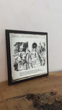 Load and play video in Gallery viewer, Vintage punch London magazine mirror,  glass plaque, humorous advertising, collectible piece, Edwardian wall art, picture mirror,
