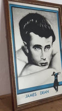 Load and play video in Gallery viewer, Vintage James Dean movie actor mirror, film star picture, Hollywood Americana collectibles, film lover gift
