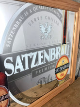 Load image into Gallery viewer, Vintage Satzenbrau Beer, Pilsner, Pub Mirror, Guinness, Man Cave, Bar Collectible
