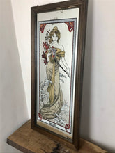Load image into Gallery viewer, Beautiful vintage Mucha - spring, art nouveau, large four seasons mirror, collectibles piece, christmas gift, retro, decorative
