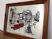 Load image into Gallery viewer, Vintage Piccadilly Circus mirror, London landmark, wall art, collectibles piece

