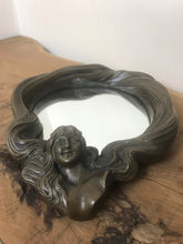 Load image into Gallery viewer, Lovely vintage art nouveau mirror, glamorous lady, collectibles piece
