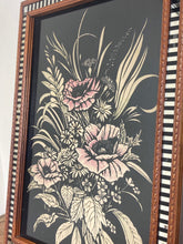 Load image into Gallery viewer, Antique Art Deco, flowers mirror, 1930’s, wall art, home decor, collectibles piece, interior design, glass work, picture frame, gift idea
