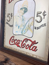 Load image into Gallery viewer, Wonderful vintage Coca Cola, advertising mirror, Americana, Victorian, soft drink, collectibles piece
