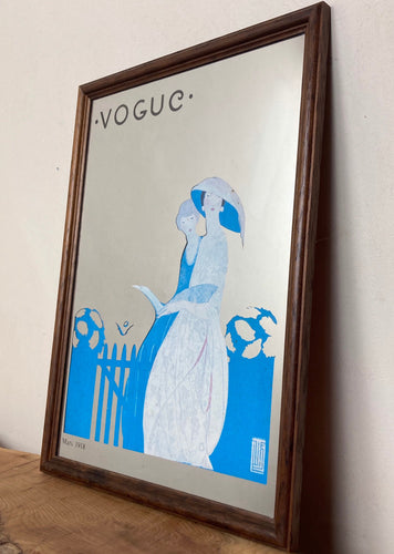 Stylish Vogue mirror, art deco, Alice De Warenne Little, advertising mirror, vintage, fashion magazine, sign, collectibles piece