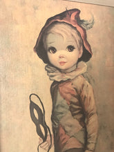 Load image into Gallery viewer, Vintage 1960’s MAIO Harlequin boy/girl, painting, art work, picture, collectibles piece, lithographs, print, kitsch
