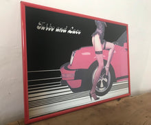 Load image into Gallery viewer, Vintage stunning retro 80’s mirror, turbo and lace, nude, sports car collectibles piece
