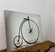 Load image into Gallery viewer, Vintage penny farthing frameless mirror bike cycling advertising stylish collectibles wall art piece
