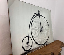 Load image into Gallery viewer, Vintage penny farthing frameless mirror bike cycling advertising stylish collectibles wall art piece
