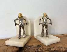 Load image into Gallery viewer, Art deco bookends ,marble lady bookends, 1930&#39;s lady design
