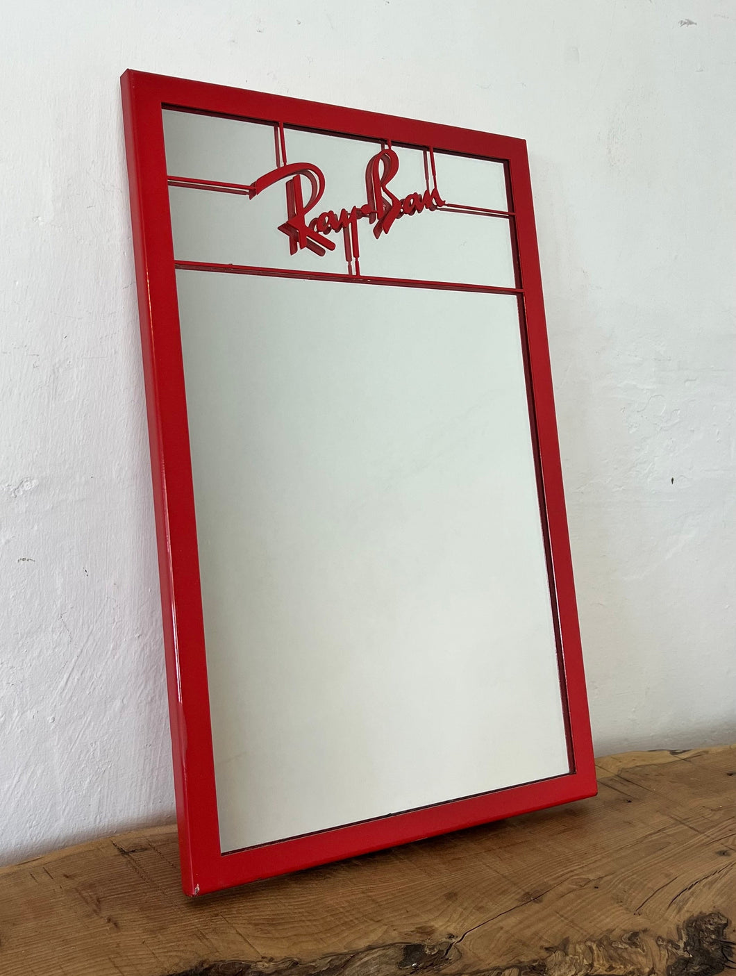 Vintage ray ban advertising mirror, sunglasses, shop display, picture, American - Italian, collectible piece