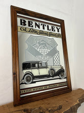 Load image into Gallery viewer, Art Deco Bentley mirror, London advertising mirror, exclusive car automobile manufacturer, picture wall art
