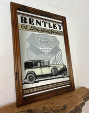 Load image into Gallery viewer, Art Deco Bentley mirror, London advertising mirror, exclusive car automobile manufacturer, picture wall art
