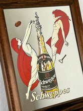 Load image into Gallery viewer, Schweppes advertising mirror, art nouveau sign, soft drink poster, soda, wall art collectables sign, picture
