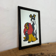 Load image into Gallery viewer, Wonderful Disney mirror with vibrant colours displays the magical cheerful lady and the tramp characters to make an excellent addition to a children&#39;s play room.
