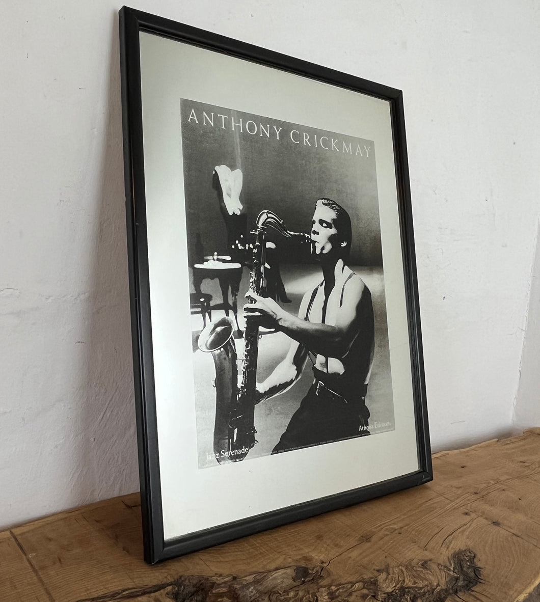 Stunning vibrant Jazz Serenade by Anthony Crickmay's vintage mirror was one of several atmospheric black and white posters published by the commercial company Athena.