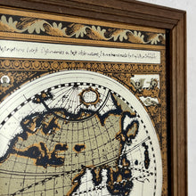 Load image into Gallery viewer, Vintage map of the world, A new and accurate map of the world by John Speed 1651, vintage detailed mirror picture, ancient history, wall art

