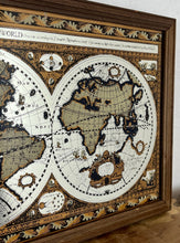 Load image into Gallery viewer, Vintage map of the world, A new and accurate map of the world by John Speed 1651, vintage detailed mirror picture, ancient history, wall art
